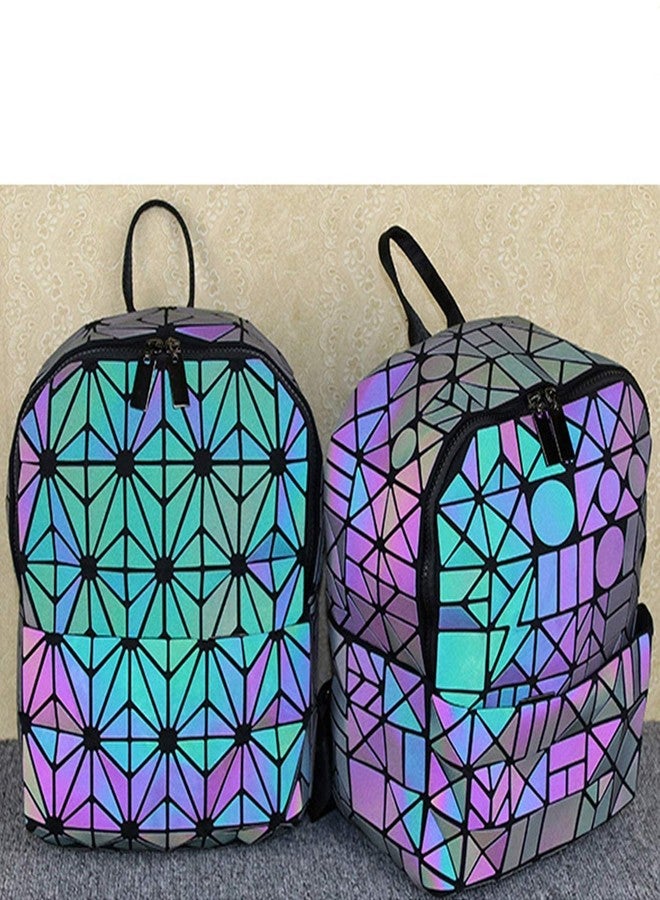 DRUDRAYA 22L Geometric Luminous Backpack | Reflective Color Changing Bag | Stylish Laptop Backpack for Women & Girls | Waterproof, Lightweight | Fits up to 14” Laptop - Image 5
