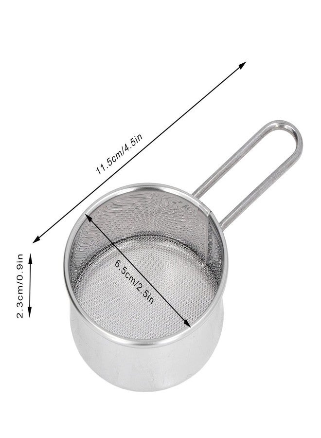 plplaaoo Mini Flour Sifter - 40 Mesh Stainless Steel Flour Sifter with Handle, Compact Fine Mesh Sieve with Handle for Baking, Sifting Powdered Sugar, Cocoa & Matcha (Silver) - Image 4
