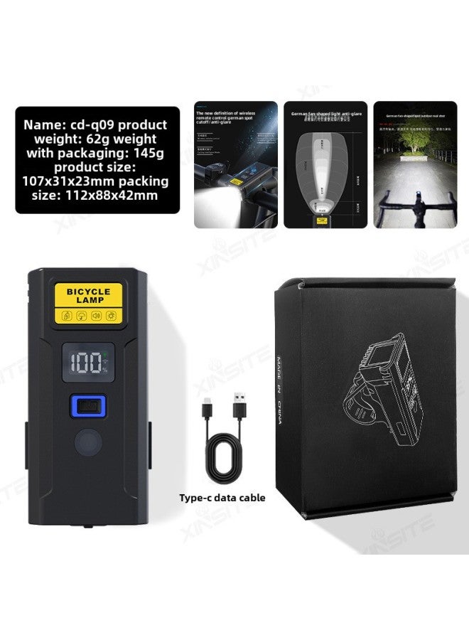 إسكدنيا Bicycle Lights Outdoor Night Riding Flashlight Riding Strong Light Lighting Equipment Long Endurance Mountain Bike Front Lights-Color:Cd-q09 Basic Light-sensitive Car Light 【no Remote Control And No - Image 1