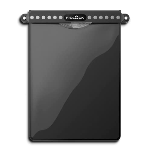 FIDLOCK Hermetic Dry Bag Maxi - Flexible Magnetic Self-Sealing Bag for Cellphone | 100% Waterproof and Sand Proof - Practical Size with a Large Opening, with Lanyard included - Transparent Black - Image 1