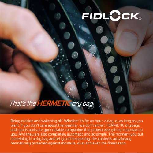 FIDLOCK Hermetic Dry Bag Maxi - Flexible Magnetic Self-Sealing Bag for Cellphone | 100% Waterproof and Sand Proof - Practical Size with a Large Opening, with Lanyard included - Transparent Black - Image 4