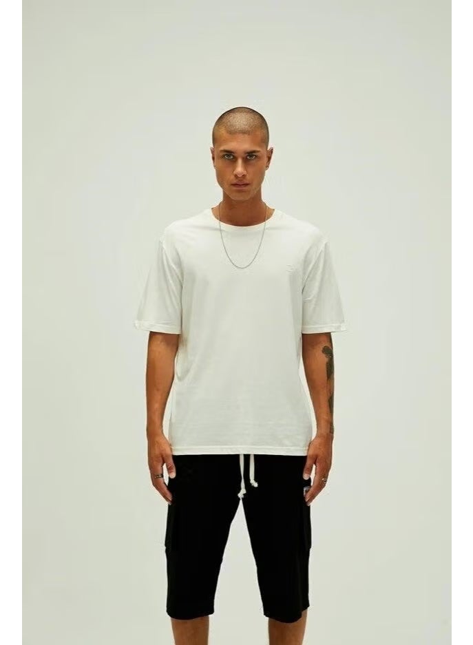 Bad Bear O Neck Oversized Printed White Men's T-Shirt - 22.01.07.052_Liber - Image 1