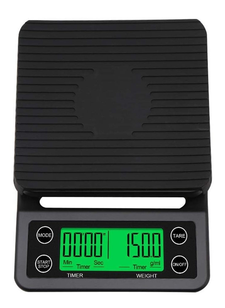INVEIN - Digital Coffee Scale with Timer and LCD Screen - Precision Electronic Scale for Accurate Coffee Brewing and Pour Over - Weight Range up to 3 Kilograms - Image 1