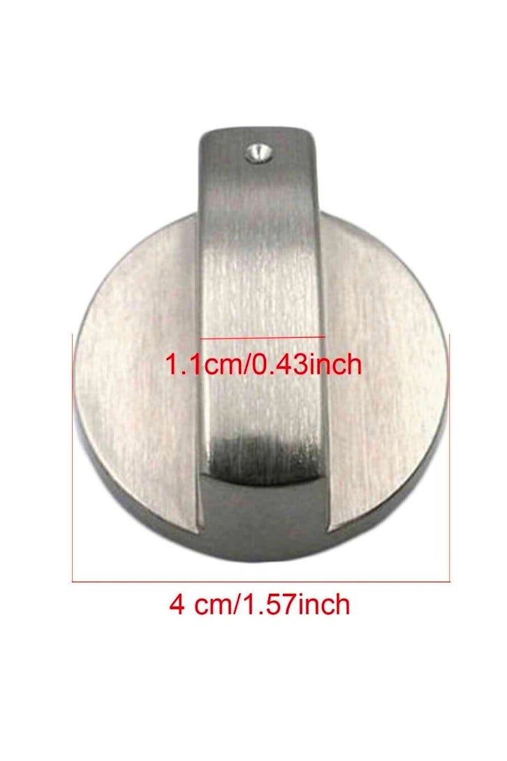 تشيس اب مقبض موقد غاز، 5 قطع معدنية فضية مقاس 6 مم، مقابض تحكم في موقد غاز، محولات، مفتاح فرن، أقفال تحكم في سطح الطهي - Image 3