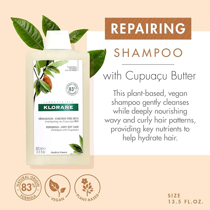 Klorane Nourishing And Repairing Shampoo With Organic Cupuau Butter 400Ml - Image 2