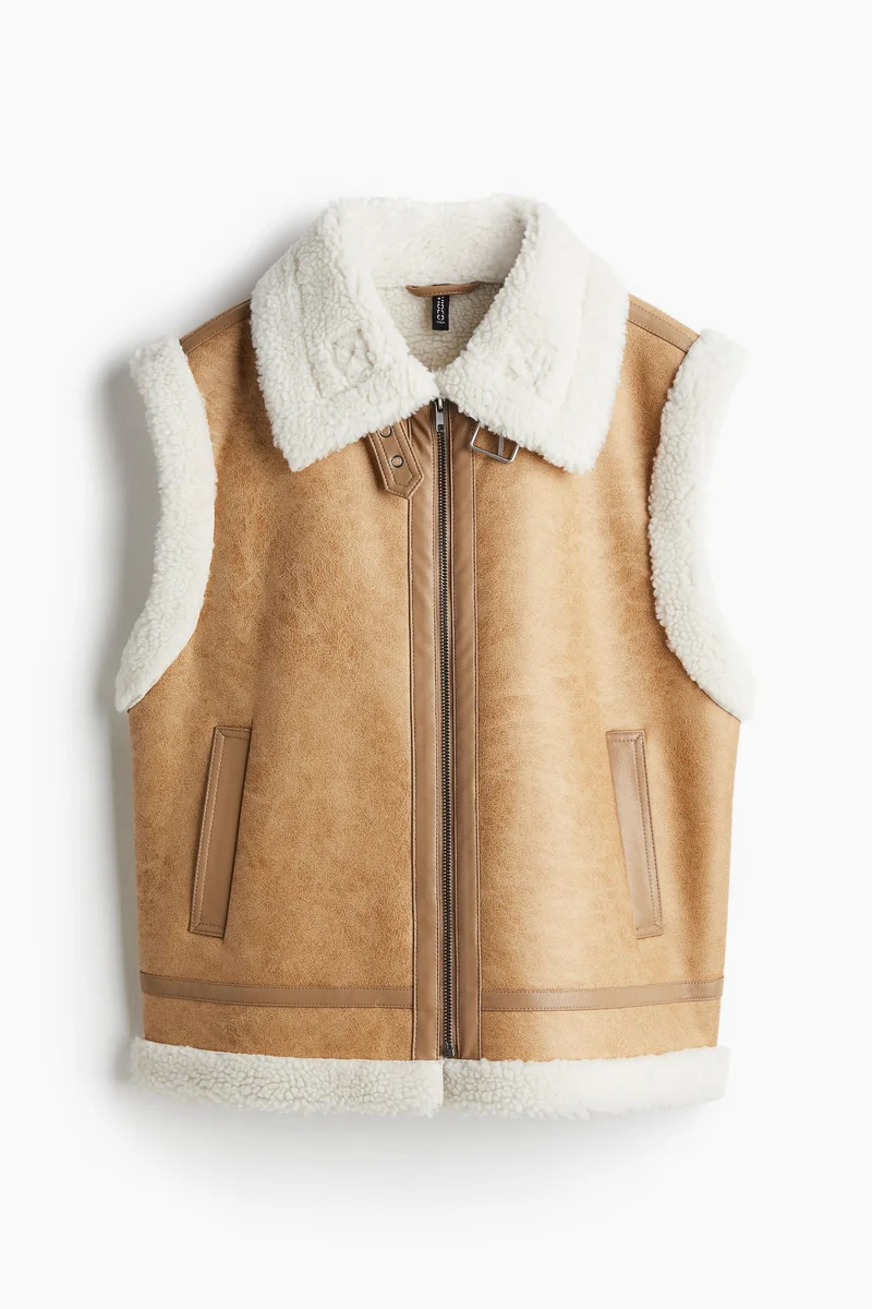 H&M Teddy-lined gilet