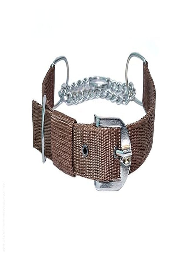 ADB CREATIONS Dog Collar and Leash Set Adjustable, Comfortable & Durable Perfect for Training,Walking & Running | Strong Nylon Rope Leash for Small, Medium & Large Breeds Easy To Use-86.4*3.2CM(Brown) - Image 2