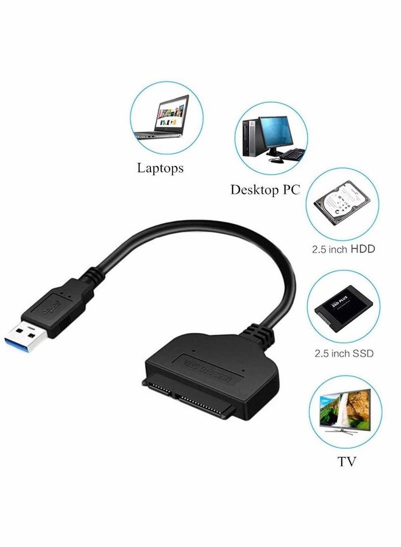 SYOSI USB Cable to SATA 3.0 III Hard Drive Adapter for USB1.0/USB1.1/USB2.0 and 2.5 inch SATA/SATA2.0/SATA3.0 Disk Support SSD & HDD Data Transfer UASP  - Image 2
