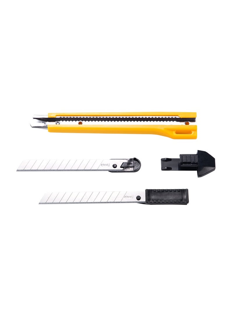 Deli E2031 Cutter - 13 Snap-Off SK5 Steel cutters, Pen Clip Design, Yellow Color. - Image 5