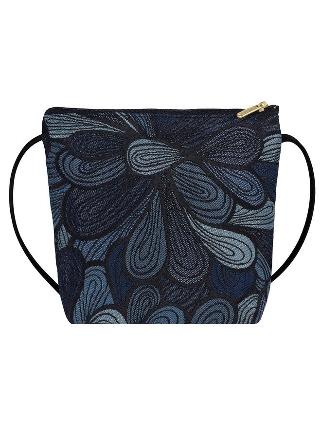 Danny K. Women's Tapestry Zipper Purse Crossbody Handbag, Adjustable Cord, Handmade in USA (Splash) - Image 2