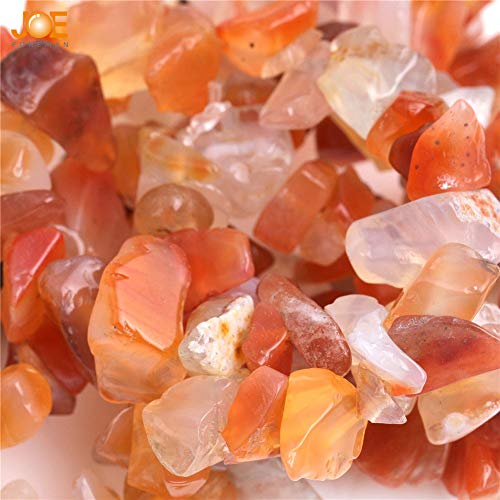 JOE FOREMAN 6-8mm Red Carnelian Gravel Gemstone Chips Beads Freeform Orange Red 34" JOE FOREMAN - Image 3
