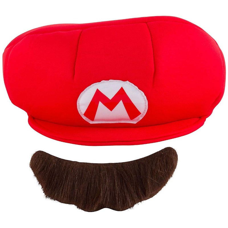 Disguise Nintendo Super Mario Brothers Mario Child Hat and Mustache, One Size Child - Image 4