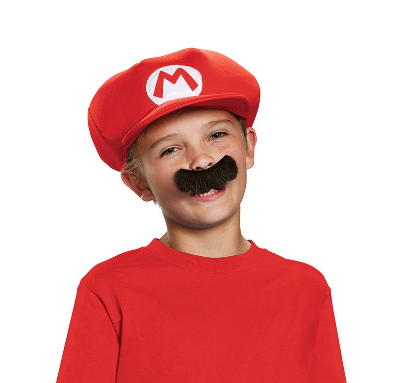 Disguise Nintendo Super Mario Brothers Mario Child Hat and Mustache, One Size Child - Image 3
