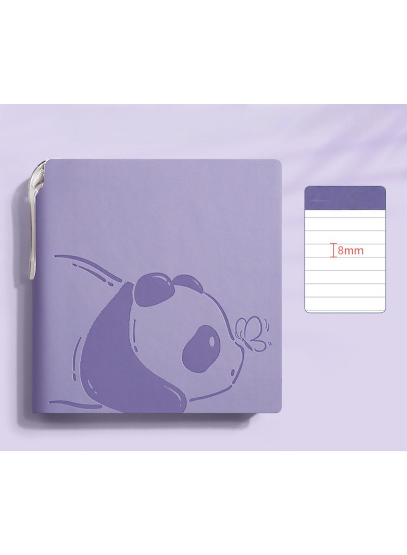 Generic 2pcs Panda Pocket Notebook with Pen – 10.5 × 10 cm Mini Notebook Set in Purple & Blue - Image 2