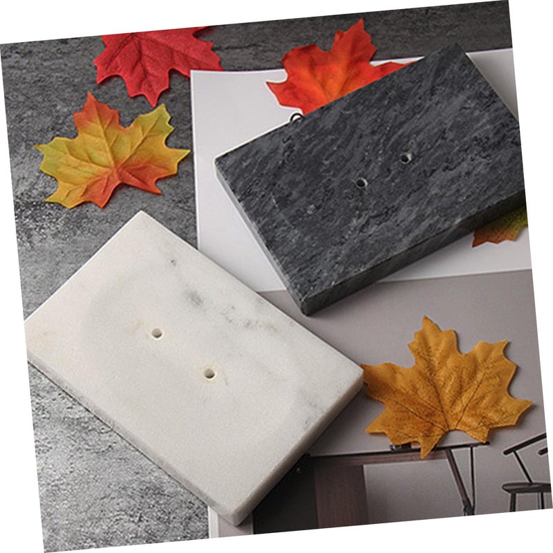 Marble Soap Dish Holder with Drain for Shower and Sink - Image 5