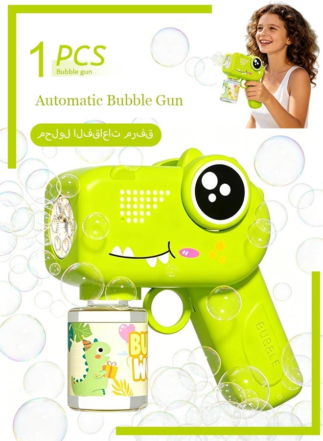 Bubble Gun, Automatic Bubble Machine with Bubble Solutions, Bubble Maker Outdoor Garden Party Games Toys for Boys Girls - Image 1