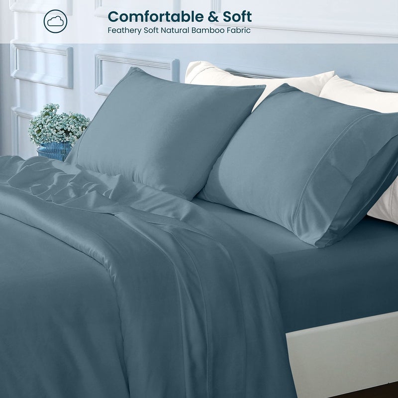 GOKOTTA Soft Standard Pillow Cases  Luxury Silky Cooling Pillow Cases for Hot Sleepers  100% Rayon Derived from Bamboo  Envelope Closure and Reversible Pillowcases for Hair and Face(20""*26"") - Image 3