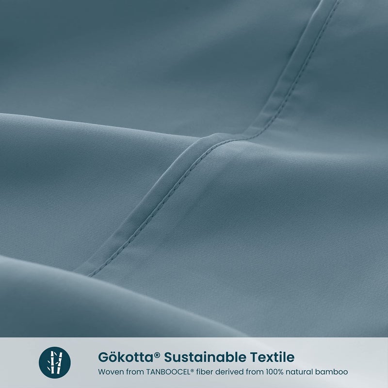 GOKOTTA Soft Standard Pillow Cases  Luxury Silky Cooling Pillow Cases for Hot Sleepers  100% Rayon Derived from Bamboo  Envelope Closure and Reversible Pillowcases for Hair and Face(20""*26"") - Image 4