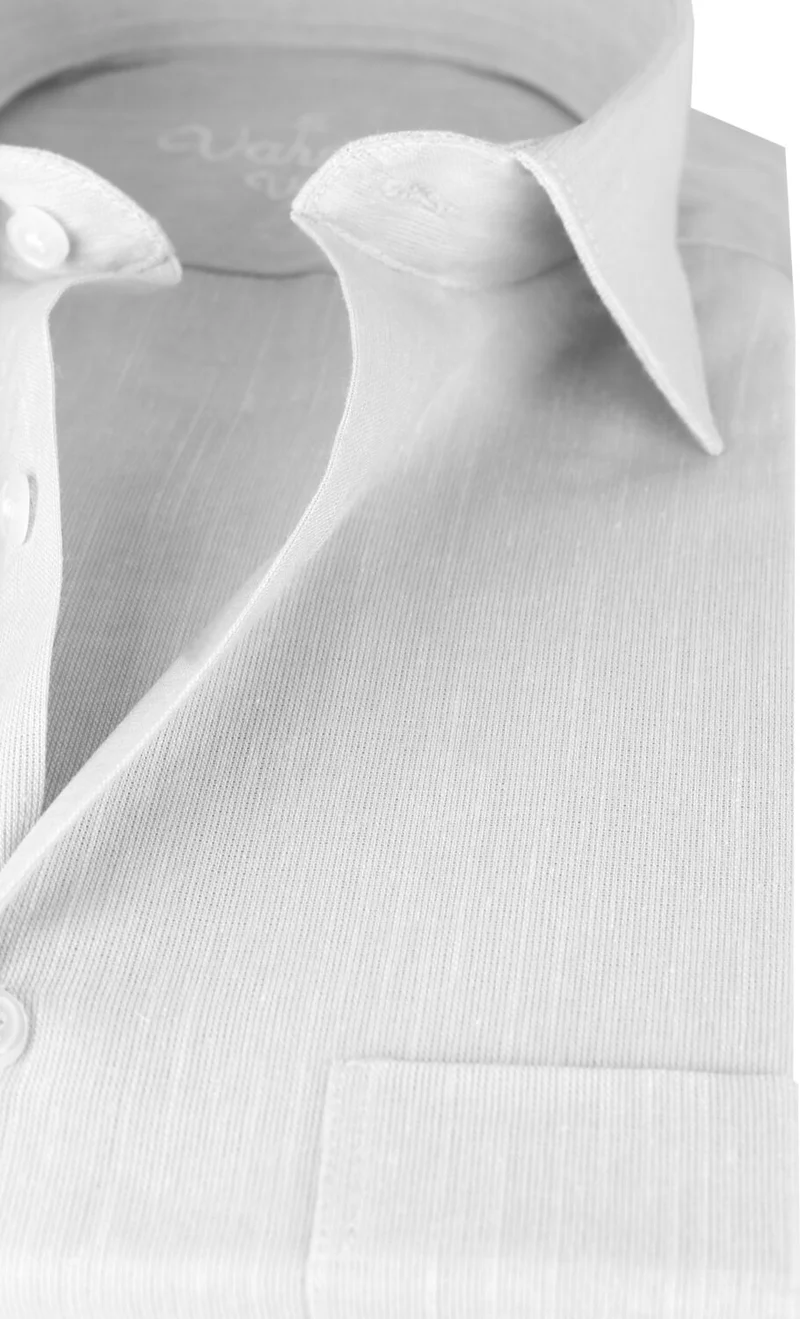 Varetta Men's Gray Long Sleeve Linen Effect Pocket Cotton Shirt