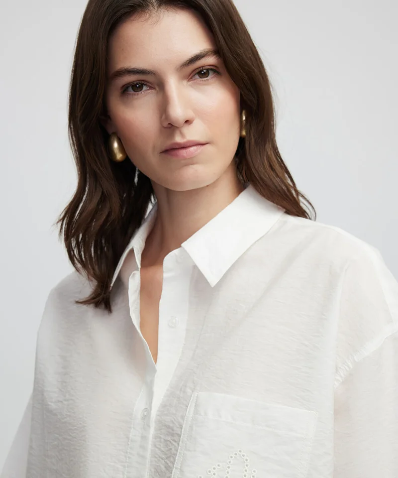 Ipekyol Monogram Embroidered Shirt
