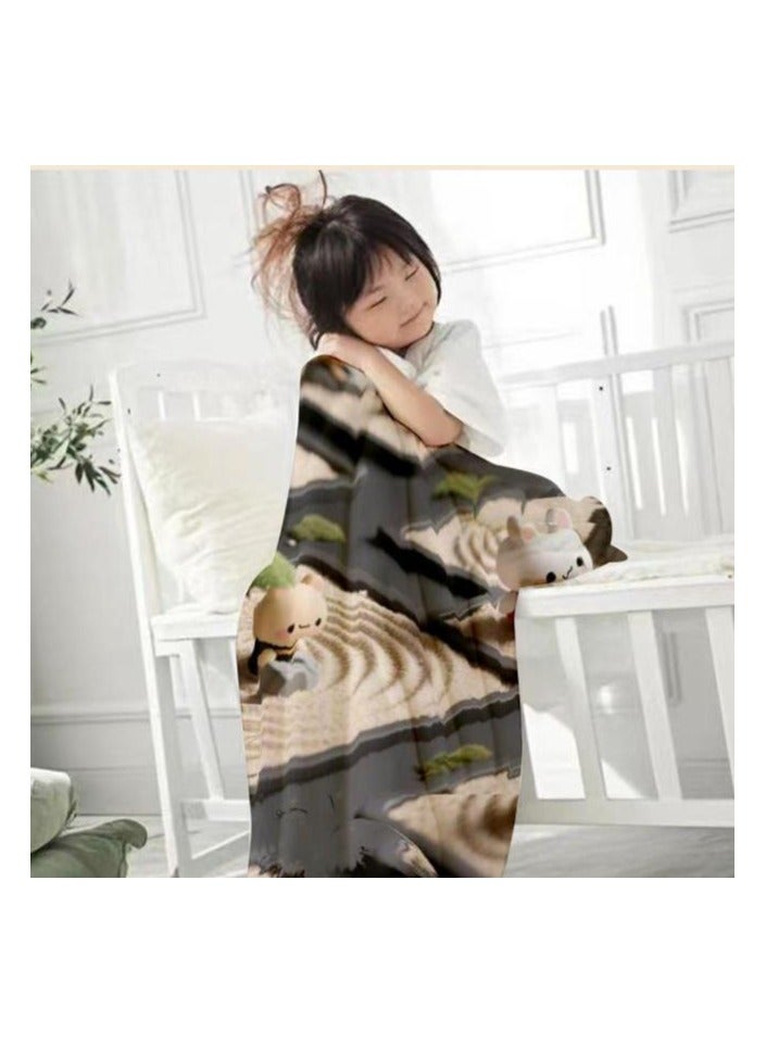 عام بطانية رقيقة من الفانيلا (دافئة ومريحة، ومناسبة للنوم واستخدام الألعاب وإزالة الغبار ومقاومة للرمل) 150 سم * 200 سم - 984 - Image 1