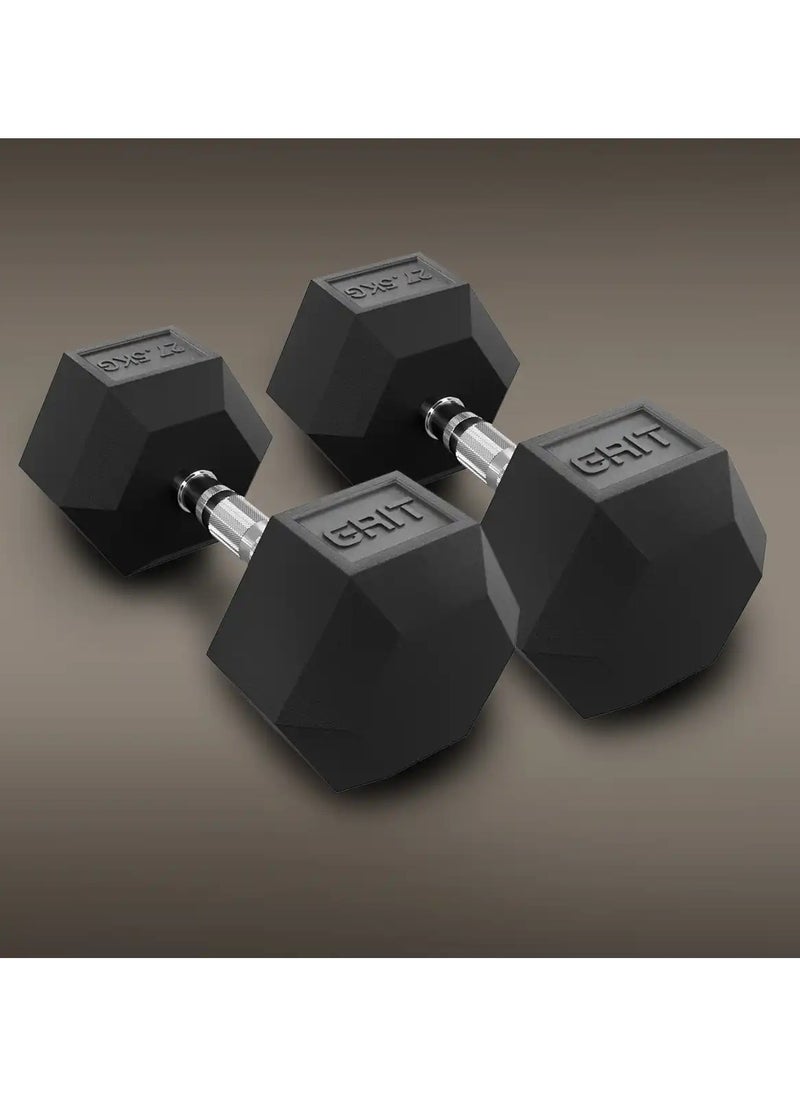 GRIT GRIT Hex Dumbbells - 27.5 kg Pair  - Image 1