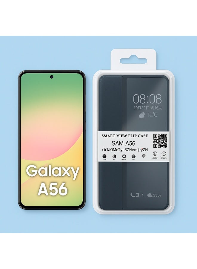 Smart Flip Cover Full Protection Case – Elegant & Stylish Design for Samsung A56 / Samsung A36 – Dark Blue - Image 4