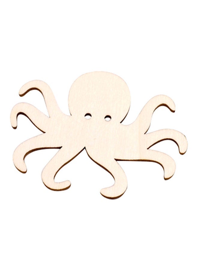 NIBEMINENT 24-Piece Fish Shape Wooden Buttons Brown 17 x 1.8cm - Image 5