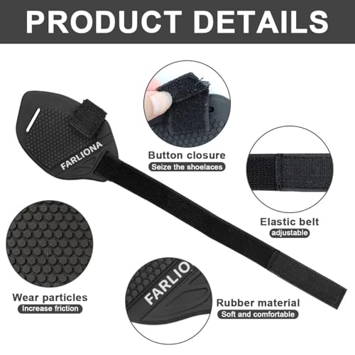 FARLIONA Motorcycle Motorbike Shift Pad, Shoe Boot Protector Cover, Useful Rubber Gear Shifter Accessories for Men Women, Black, Medium - Image 3