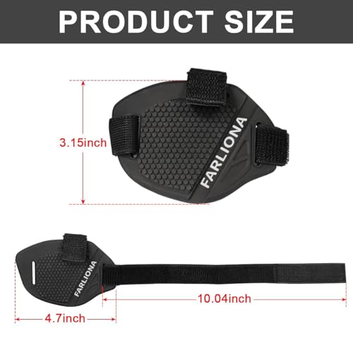 FARLIONA Motorcycle Motorbike Shift Pad, Shoe Boot Protector Cover, Useful Rubber Gear Shifter Accessories for Men Women, Black, Medium - Image 2
