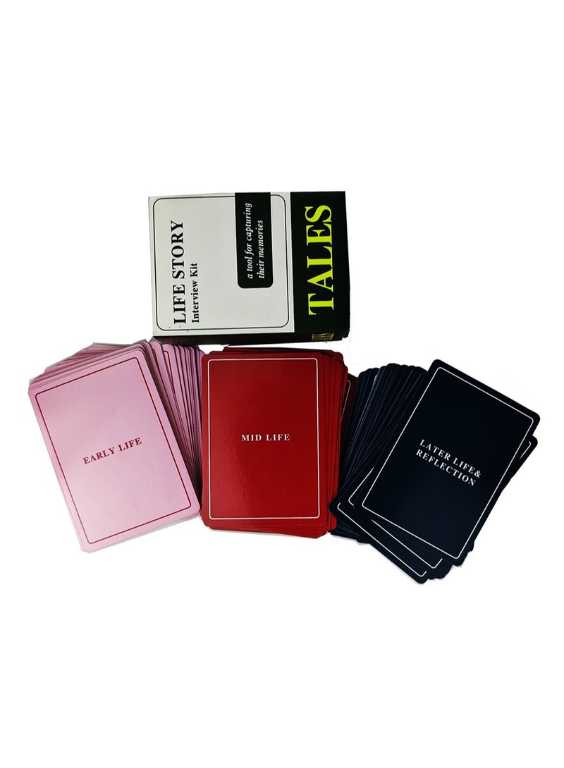 RedMapleTEK 150 Life Story Interview Cards Kit, Life Story Interview Kit, Family Game Night Interview Cards, Learn More About Parents And Grandparents Stories, Party Essentials - Image 5