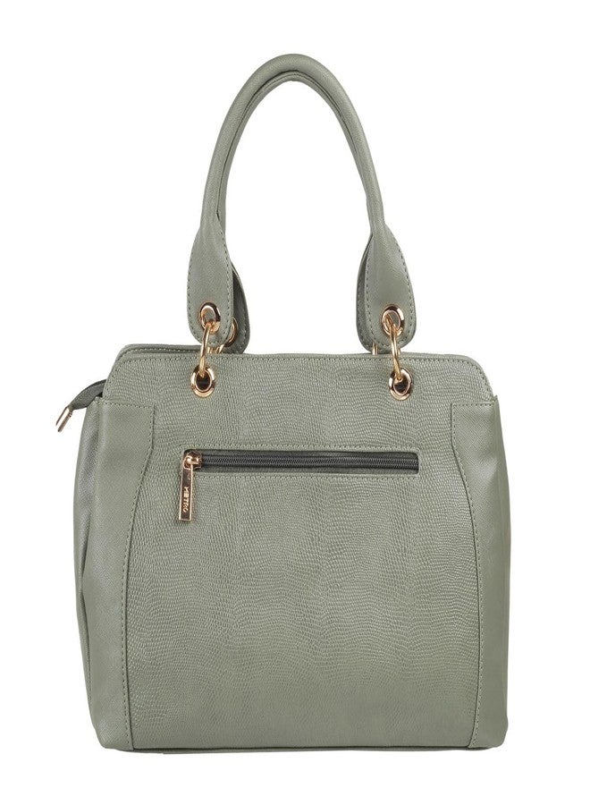 Metro Green Faux Leather Premium Zipper Casual Shoulder Bag For Women - Image 4
