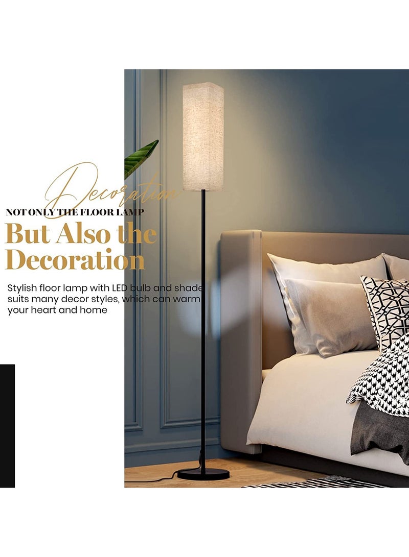 Bolivia's LED Floor Lamp with Remote Control, Modern Standing Lamp, 4 Color Temperature & Stepless Dimmer for Living Room Bedroom - Image 2