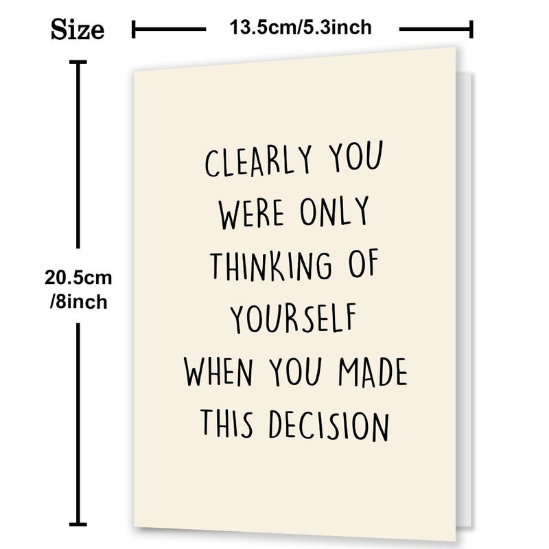 MQMRYeto Funny Going Away Card for Coworker Boss, New Job Card for Him Her, Happy Farewell Leaving Cards for Men Women, Gift Idea for Colleague,When You Made This Decision - Image 2