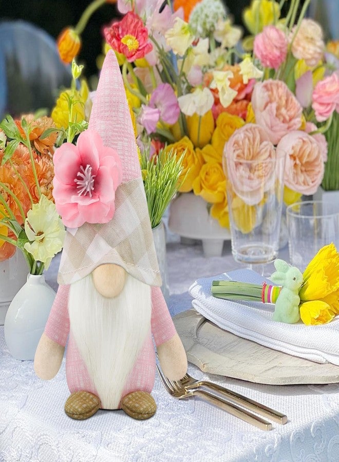 Gehydy Set of 3 Spring Gnomes Decoration Summer Easter Flower Gnome Handmade Decor for Home Kitchen Tiered Tray - Image 5