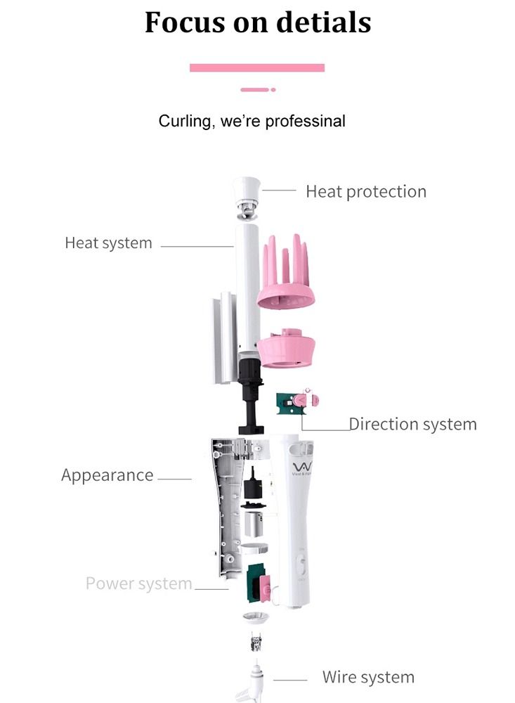 Automatic Hair Curler for Long Hair - Auto Hair Curling Iron Wand for Lady Girl, Automatic Spin Curling Wand 1.2 Inch Curling Irons for Beach Waves