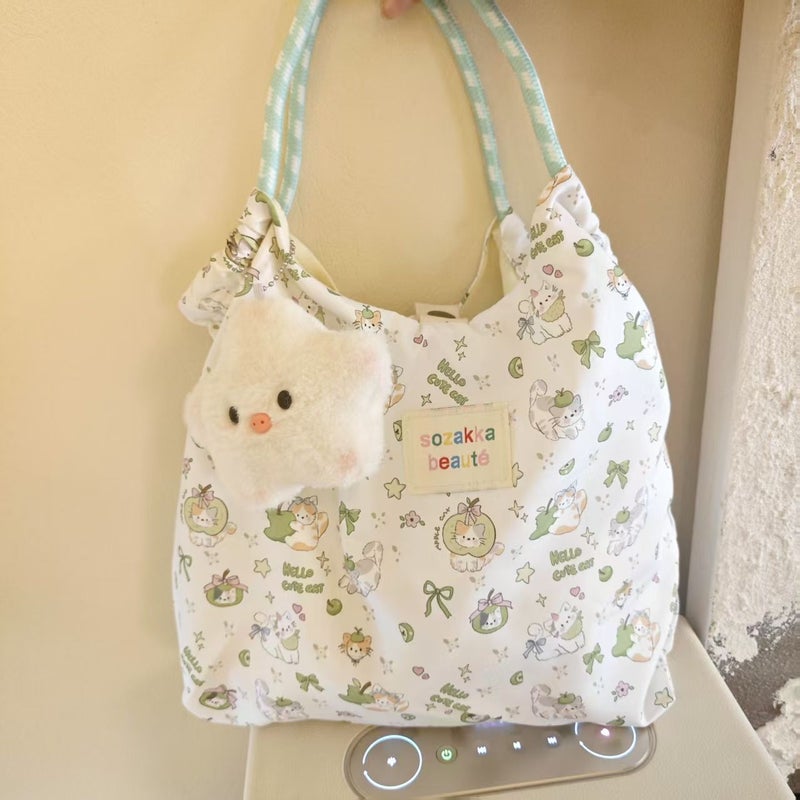 Cute Cat Shoulder Tote Bag for Women - Image 1