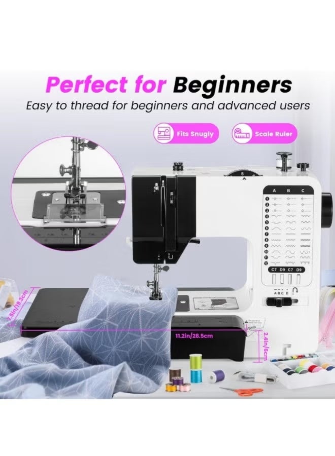 ماكينة خياطة كهربائية، ماكينة خياطة كهربائية، 38 إبرة ثنائية الاتجاه محمولة منزلية لخياطة الملابس، والتغليف، والعراوي - Image 2