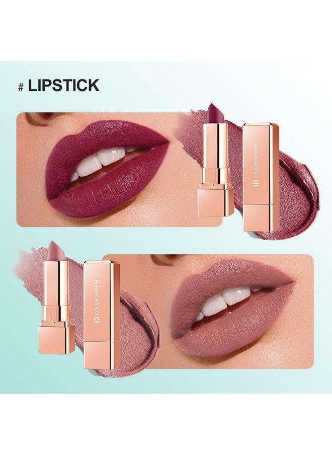 كولور_نيمف - مجموعة مكياج Color Nymph الكل في واحد، مجموعة هدايا مكياج للمبتدئين والمراهقات مع لوحة ظلال العيون وأحمر الخدود وأحمر الشفاه وقلم الشفاه وقلم تحديد العيون وفرشاة الماسكارا وحقيبة محمولة - Image 1