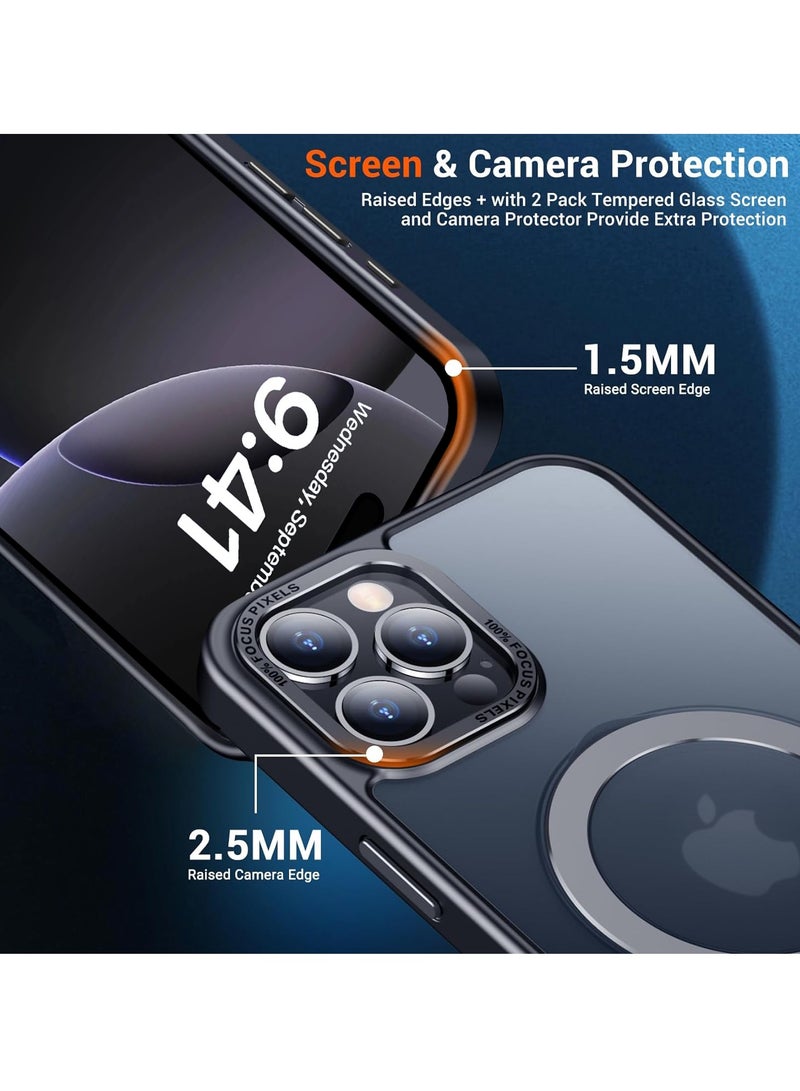 Eligo iPhone 16 Pro Max Magnetic MagSafe Case with Invisible Stand Matte Shockproof Phone Cover Full Protection Magnetic Kickstand for Apple 16 Pro Max 2024 Black Everyday Use Gift - Image 4