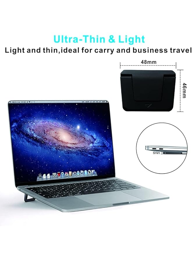 erorex 2Pcs Self Adhesive Mini Portable Laptop Stand Invisible Computer Stand Foldable Ergonomic Desktop Stand Compatible With 10 17 Inch Laptops Tablets  - Image 3