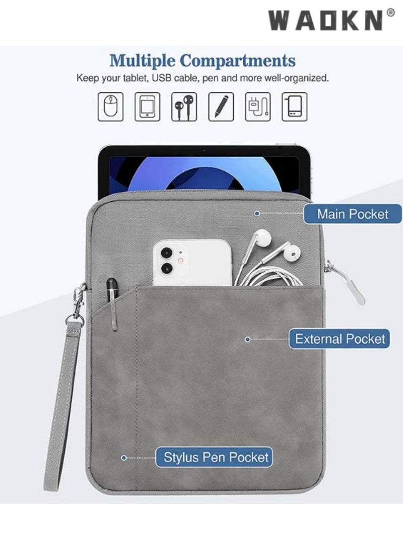 WAOKN Universal Tablet Bag with Handle,Tablet Sleeve Case,Suitable for 9-11 Inch Tablets, Portable and Organized Storage Pouch, Protective Design, Ideal for Travel and Work, Durable, Stylish - Image 4