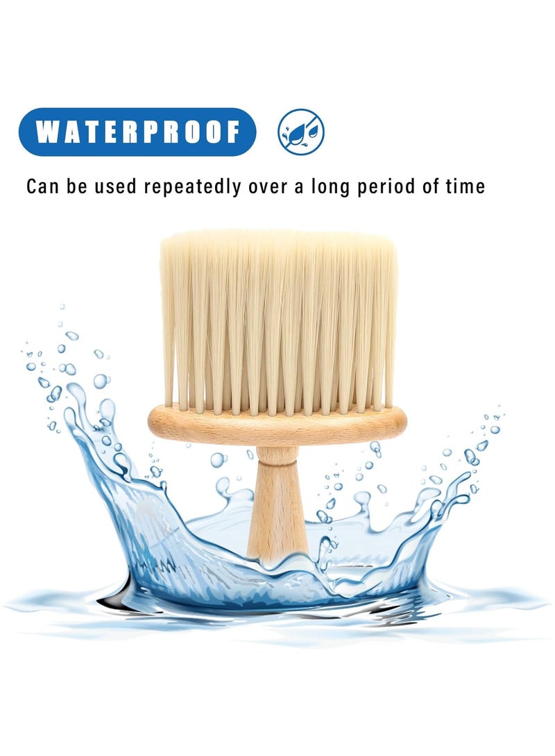 فرشاة تنظيف داخلية للسيارة، فرشاة خشبية ناعمة مضادة للكهرباء الساكنة، أداة تنظيف داخلية عالمية للوحة القيادة، فتحات مكيف الهواء، الكمبيوتر وغيرها (بيج) - Image 4
