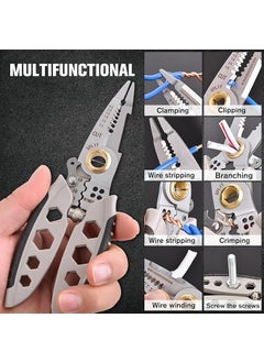 Cannagenix Cannagenix MultiFunctional Cable Stripper 9 in 1 Wire Stripper Circuit Cutter for Home and Office Use Grey Color  - Image 3