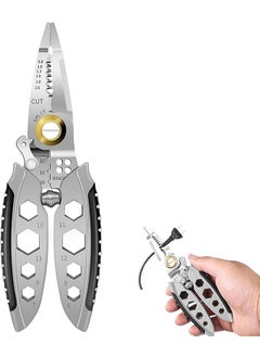 Cannagenix Cannagenix MultiFunctional Cable Stripper 9 in 1 Wire Stripper Circuit Cutter for Home and Office Use Grey Color  - Image 1