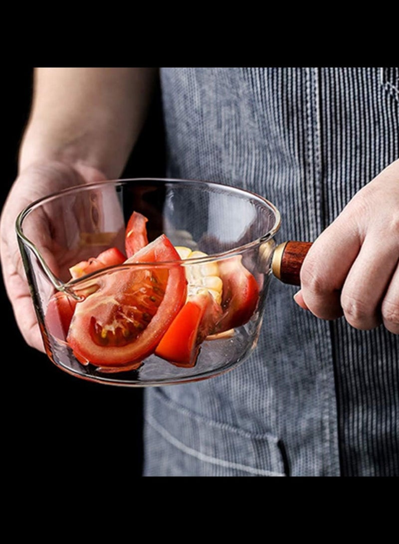 اوقورا مقلاة زجاجية بمقبض - وعاء شفاف على البوتاجاز للطهي السريع، سطح غير لاصق مصنوع من زجاج البوروسيليكات، مثالي لتسخين الحليب والزبدة والمكرونة بفاعلية خلال دقائق. - Image 3