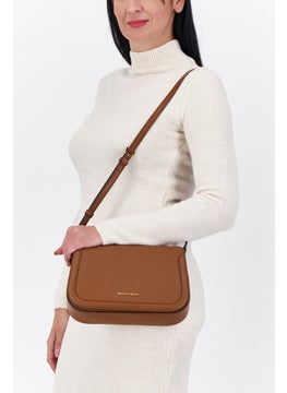 Michael Kors Women Brand Logo Cross Body Bag 18 H x 27 L x 8 W cm, Brown  - Image 2