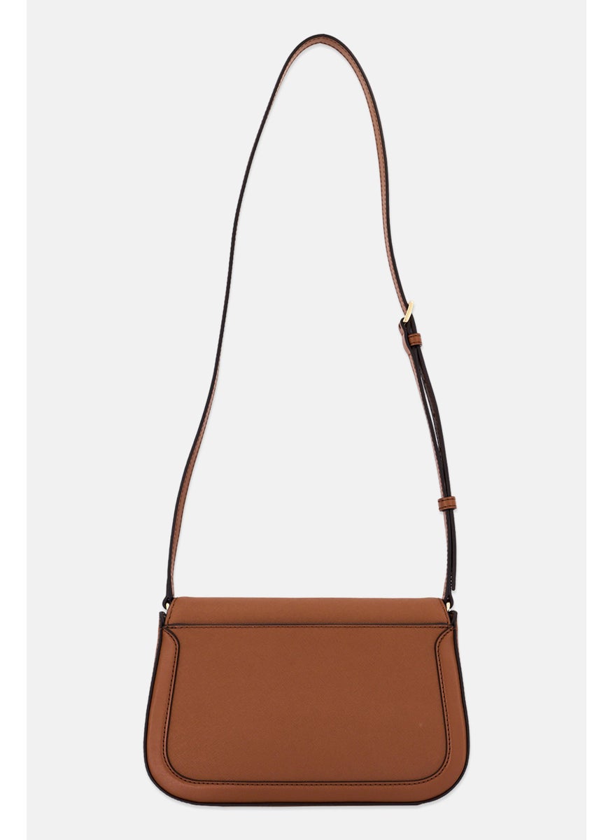 Michael Kors Women Brand Logo Cross Body Bag 18 H x 27 L x 8 W cm, Brown  - Image 3