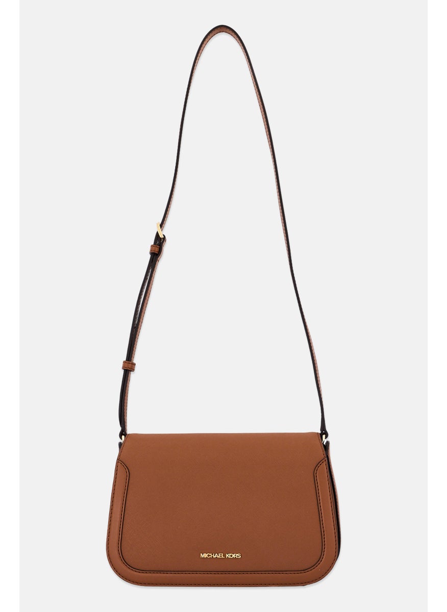 Michael Kors Women Brand Logo Cross Body Bag 18 H x 27 L x 8 W cm, Brown  - Image 1