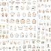OBUJOPAL 250 Pcs Planner Stickers Kawaii Cute Daily Life SelfCare Stickers for Calendar Notebook Diary Bullet Journal Scrapbook 7 Sheets - Image 2